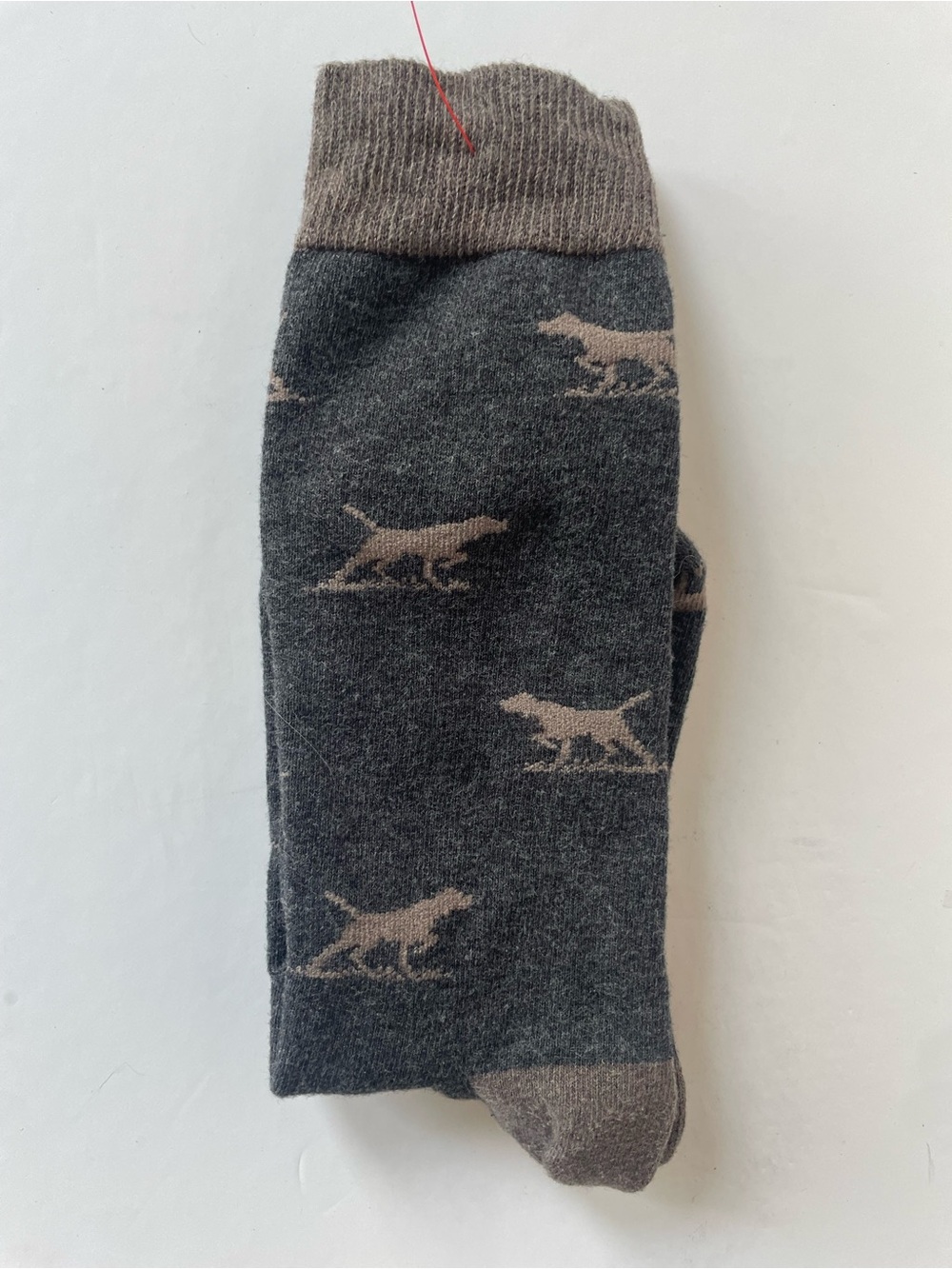 Rodd & Gunn Men's Pointer Dog Pattern Knit Socks Gray Brown NWT